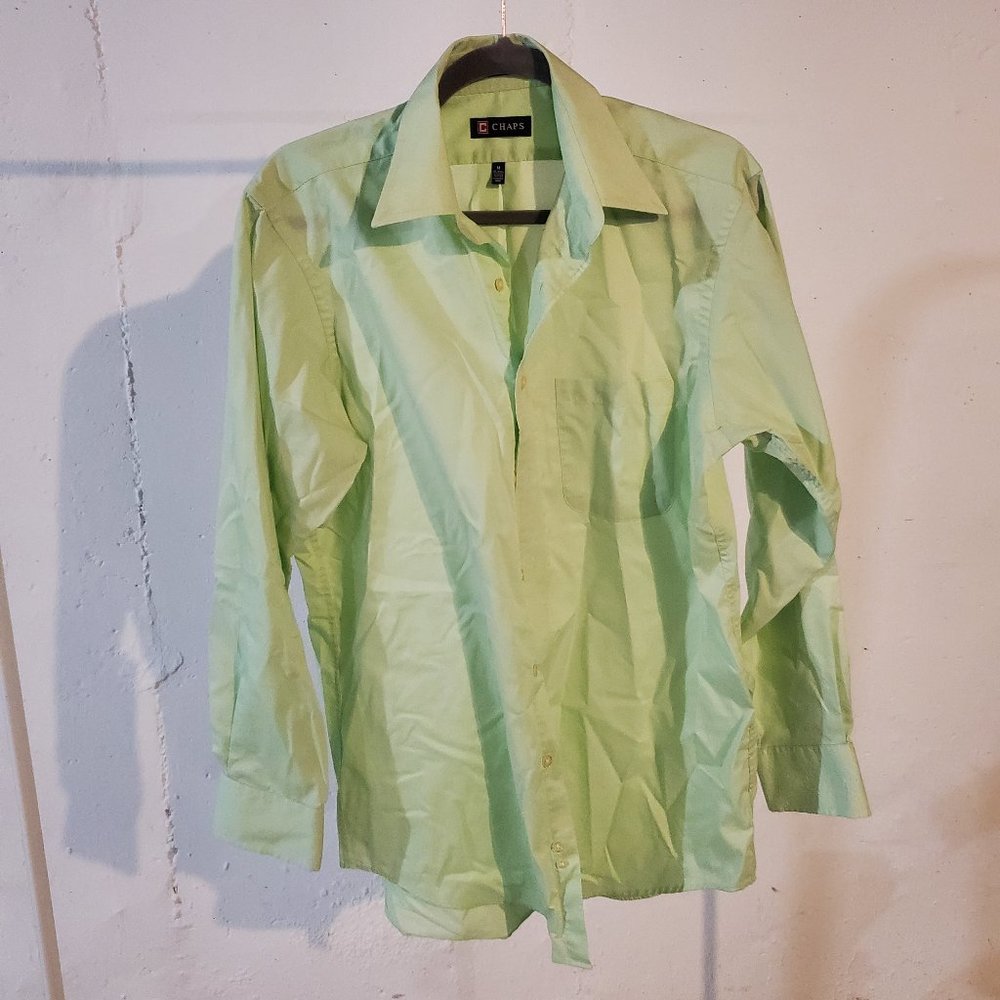 Chaps Medium Light Green Men's button up
